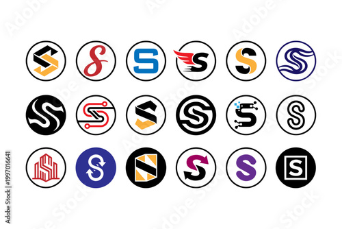 Logo Icon Design with Letter S-Icon Sheet-1