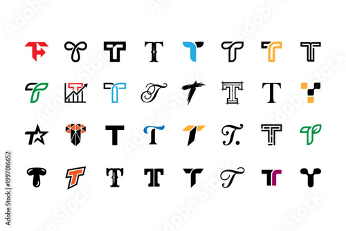Logo Icon Design with Letter T-Icon Sheet-1