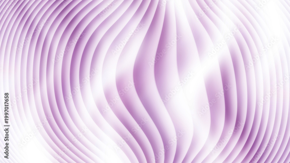 Fototapeta premium Abstract purple wavy pattern on white background