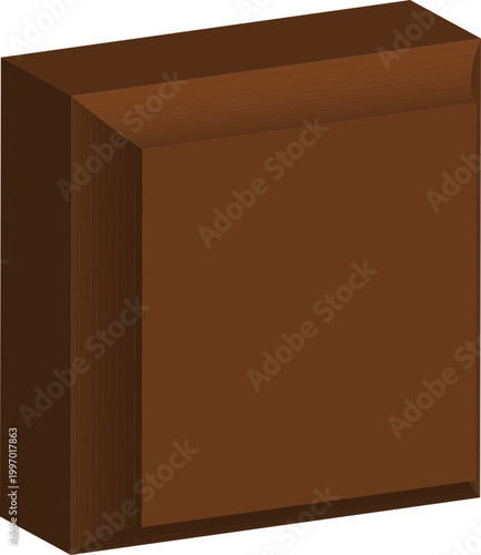 Dark Chocolate Delight A Tempting Piece of Brown Chocolate Bar Isolated on White