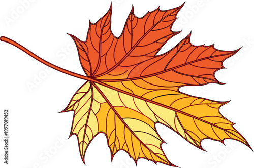 Maple Leaf Nature Inspired Design. Canadian Maple Leaf Icon Symbol. Autumn Maple Leaf Seasonal Element. Red Maple Leaf Nature Symbol. Maple Leaf Isolated Clean Shape. Natural Maple Leaf Botanical