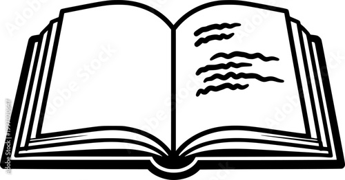 Open book cartoon icon
