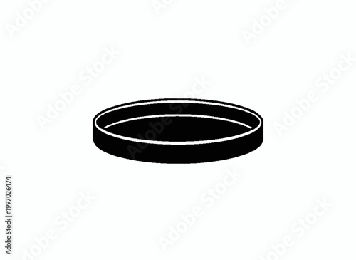 Petri Dish: A solitary petri dish, a ubiquitous tool in the realm of biological sciences, stands as a minimalist representation of experimentation and the cultivation of life.