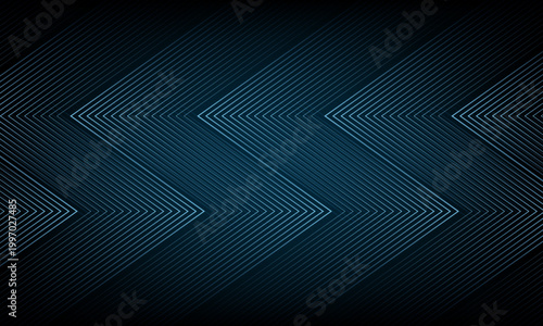 Dark blue abstract background with glowing futuristic lines, featuring a modern geometric design. Perfect for banners, covers, posters, and web headers.