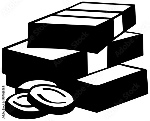 money illustration millionaire silhouette rich logo finance icon business outline wealth success cash currency investment income financial businessman man shape winner vector graphic background