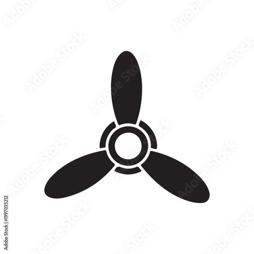 Propeller silhouette icon vector flat design