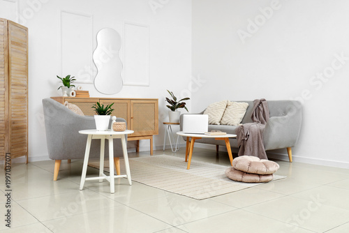 Interior of light living ro...