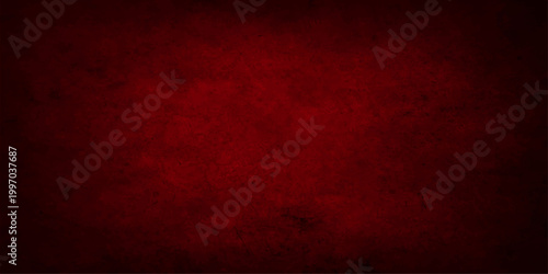 A dark and distressed red grunge background features an aged paper texture with vintage black and yellow patterns, creating a grungy material design perfect for an old wall or Christmas card backdrop