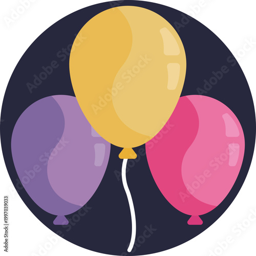 A group of floating balloons tied together, symbolizing joy, celebration, and lighthearted moments.