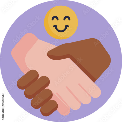 Two hands clasped together, symbolizing agreement, trust, and positive connection between people.