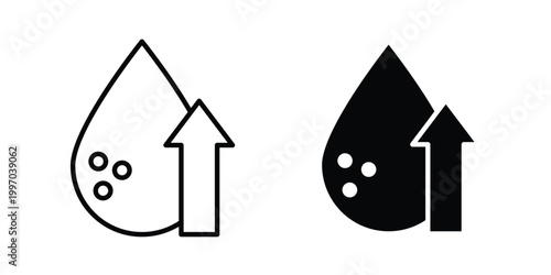 High cholesterol icon on white background editable stroke and solid flat.