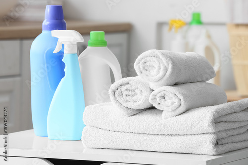 Clean towels with laundry d...
