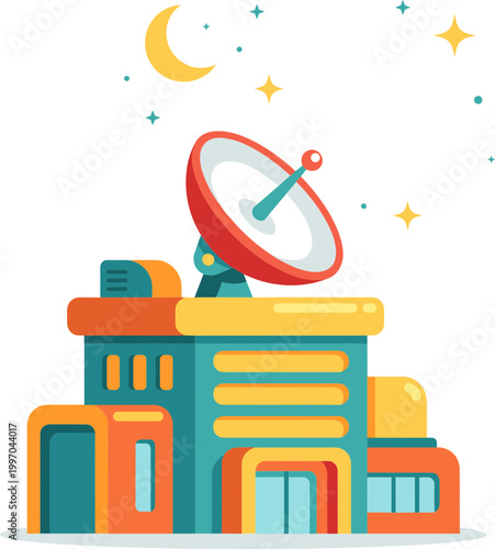 Satellite orbit communication system Illustration