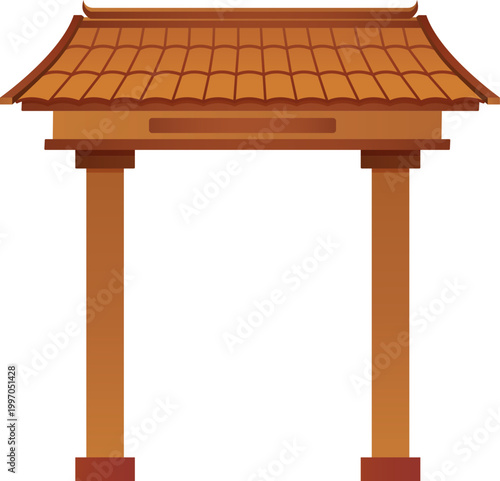 Brown Chinese Gateway
