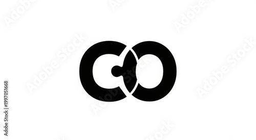 Abstract graphic symbol representing connection and unity
