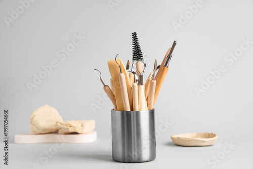 Holder with set of sculptor...