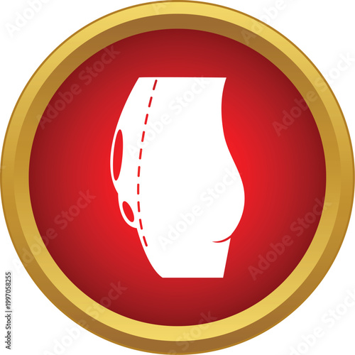 Abdominal area showing marks for a liposuction or fat removal cosmetic procedure