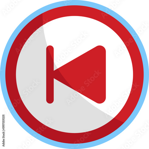 A left-pointing double triangle with a vertical bar, indicating a return to the previous track or scene.