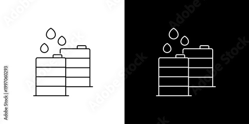 Abstract vector icon of liquid cooling technology for server racks, representing modern data center infrastructure and efficient system management