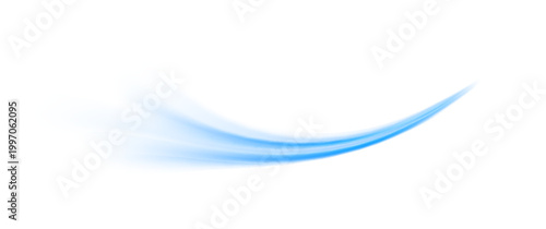 Air, wind effect. Blue wind stream waves. Realistic vector illustration of cold swirls on a white background.