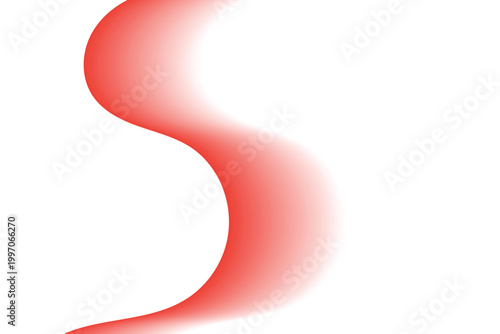 Abstract red curve a flowing dynamic and minimalist visual element