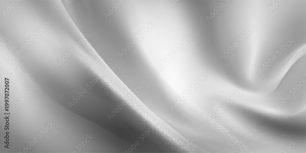 Fototapeta premium A smooth white silk fabric background with luxury satin waves and a flowing soft textile texture creating an elegant light grey pattern for a wedding backdrop or wallpaper design abstraction