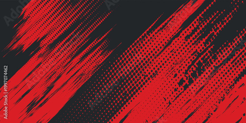 Background, contrast red and black color abstract template for business design. Technology style. You can use it for advertising, sports posters, templates, business presentations. Vector illustration