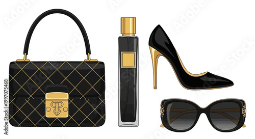 Black High Heel Shoe Sunglasses Purse.