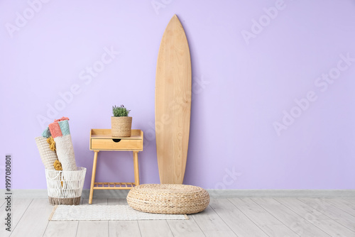 Interior of room with laven...