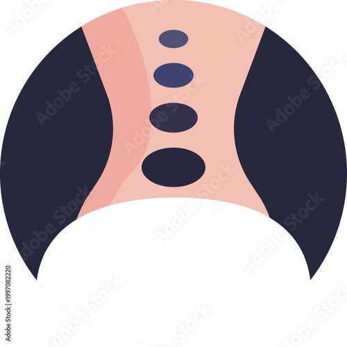 A small stack of smooth, rounded stones with subtle heat waves rising above them, symbolizing warmth and therapeutic relaxation.