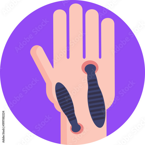 A slightly textured leech with gentle segmentation and a curved posture, designed to evoke organic, traditional remedies used in holistic or alternative treatments.