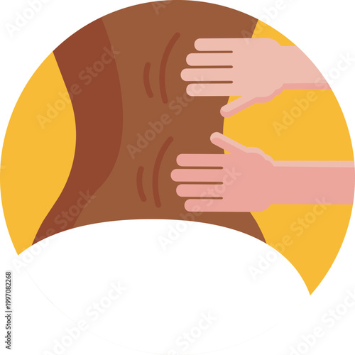 Two hands applying gentle pressure, symbolizing therapeutic touch or massage healing techniques.