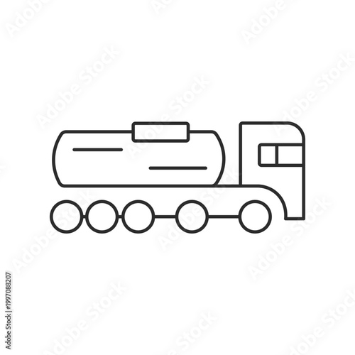 Fuel Truck Refueling Vehicle at Industrial Site