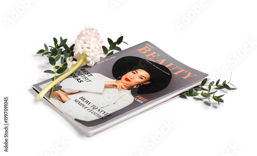 Magazine with flower and eu...