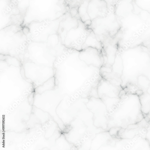 Schilderij op canvas White marble texture with grey veins background