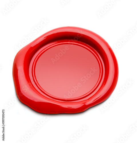 Red quality seal isolated