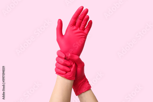 Female doctor putting medic...