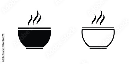 Coffee Cup Icons, Cafe Beverage Vector Illustration