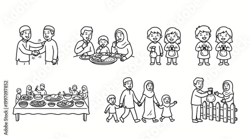Islamic Qurban Process Icons