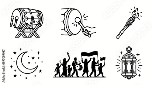 Islamic Qurban Process Icons