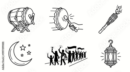 Islamic Qurban Process Icons