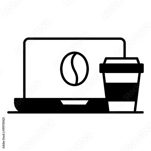 coffee cup laptop