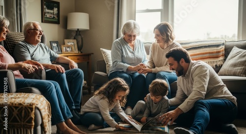 family bonding at home together.