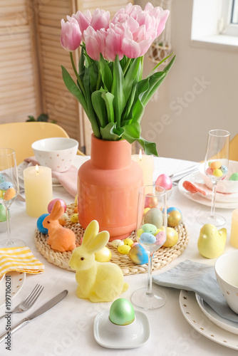 Festive table setting with ...