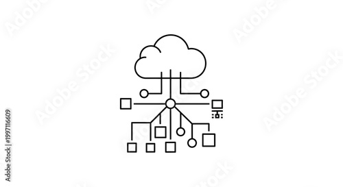 Cloud Computing Network Diagram, Data Flow and Connectivity
