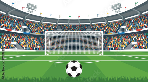 soccer field with year 2026 text on green striped background