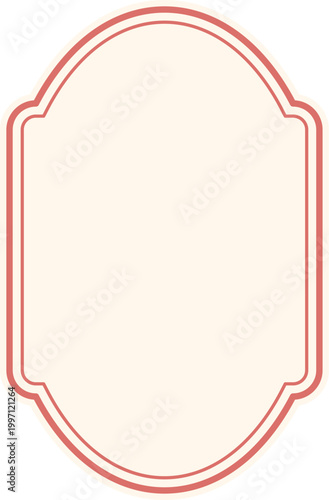 Isolated blank Vintage decorative label