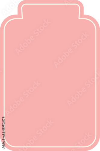 Isolated blank Vintage decorative label