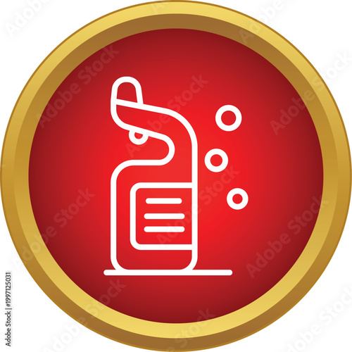 Toilet cleaner bottle icon symbolizing disinfection and hygiene