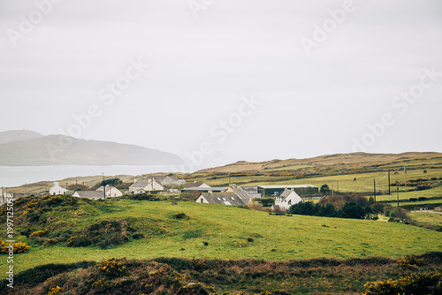 Photos Rural view in Allihies, background covered in fog, Irish nature, Beara Peninsula